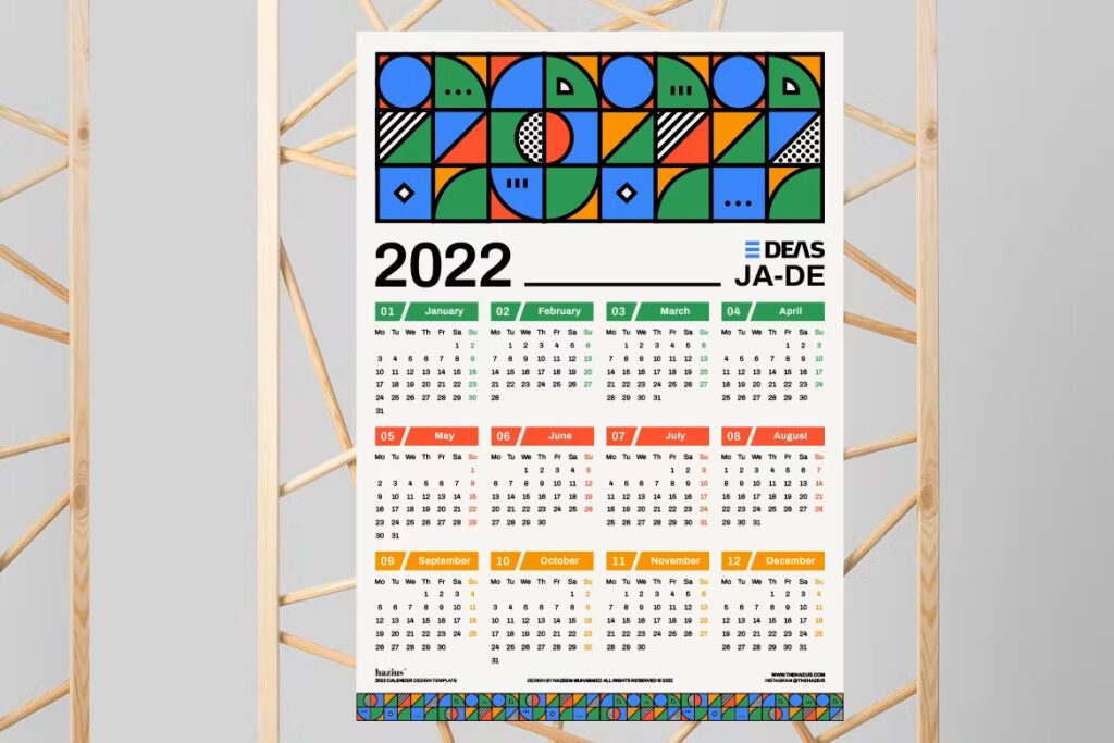 تقویم 2022 Calendar