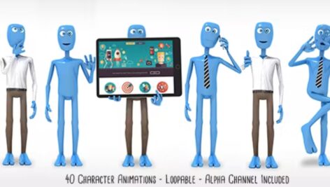 پروژه افترافکت جعبه ابزار انیمیشن شخصیت خنده دار Funny Character - Animation Toolkit