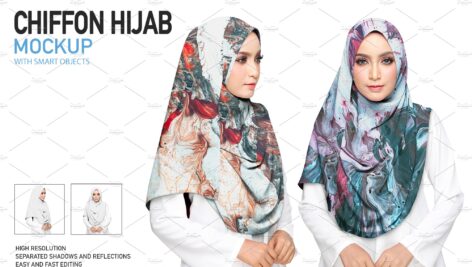 موکاپ حجاب شیفون CHIFFON Hijab Set