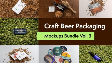 موکاپ جو و صنایع دستی Craft Beer Packaging
