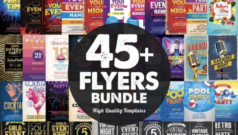 مجموعه ۴۵ تراکت Flyers Bundle