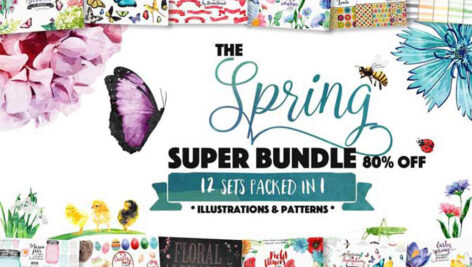 دانلود مجموعه طراحی همه در یک بهار All In One Spring Design Bundle