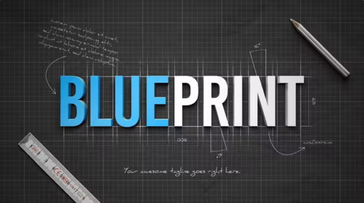 پروژه افترافکت لوگو ساختنی Blueprint Reveal 