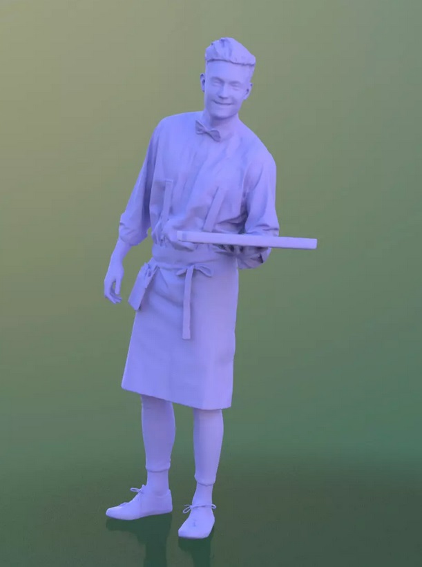 مدل سه بعدی اسکن شده گارسون 3D People Dan Scanned