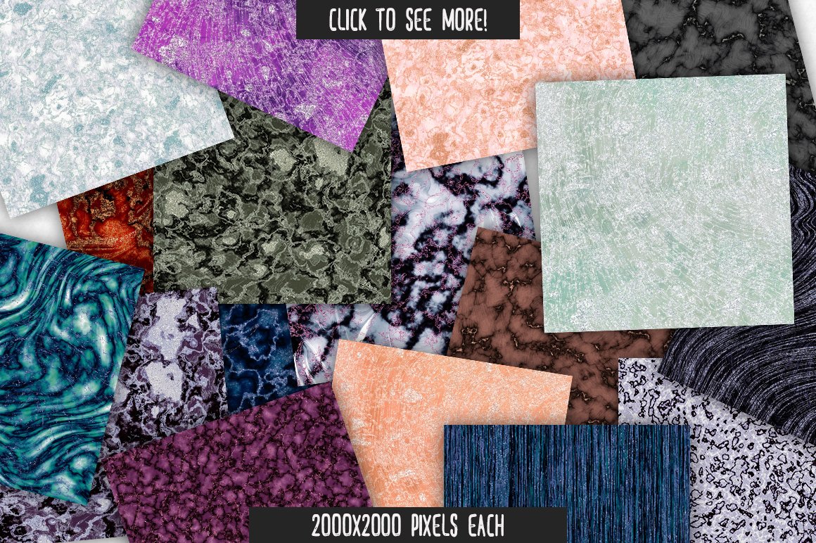 دانلود مجموعه تکسچر سنگ مرمر با طرح و رنگ های متنوع Metallic Marble Texture Mega Bundle 