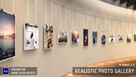 پروژه افترافکت گالری عکس سه بعدی Realistic 3D Photo Gallery