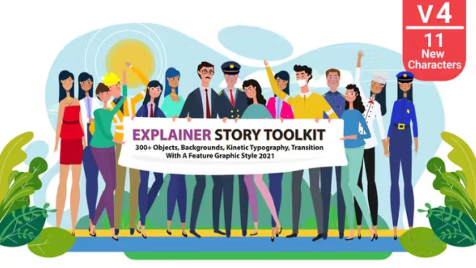 پروژه افترافکت مجموعه ابزار انیمشن داستانی Story Maker Explainer Toolkit 