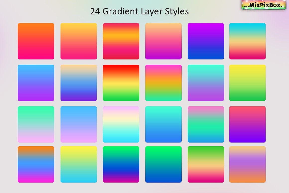دانلود مجموعه استایل لایه براق درخشان فتوشاپ Sparkling Glossy Layer Styles for PS