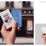 دانلود 5 مدل موکاپ کارت ویزیت دستی 5Handheld Business Card Mockups