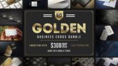 دانلود مجموعه 50 کارت ویزیت طلایی 50Golden Business Cards Bundle