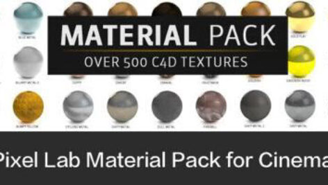 دانلود ۵۰۰+ تکسچر زیبا برای سینمافوردی Material Pack Cinema 4D Textures