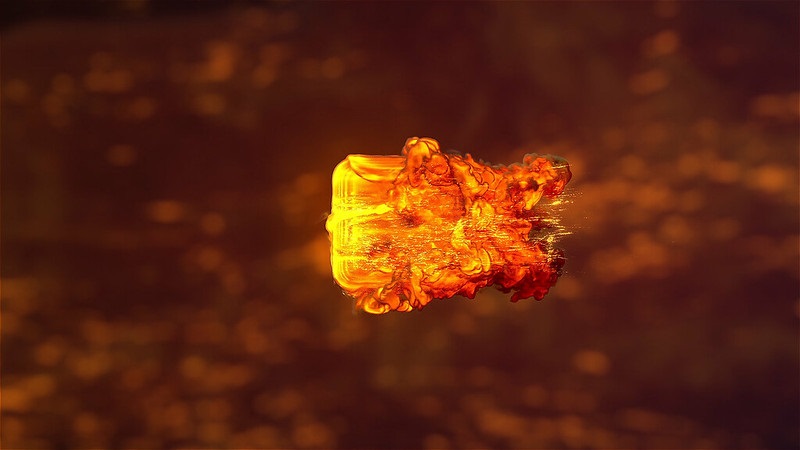 پروژه پریمیر نمایش لوگوی انفجار آتش