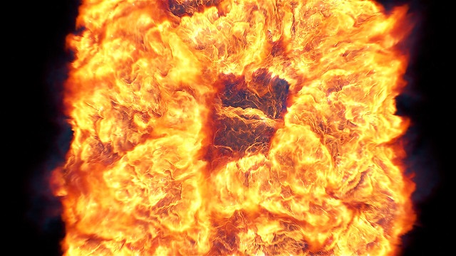 پروژه پریمیر نمایش لوگوی انفجار آتش 2