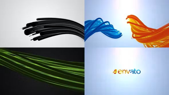 پروژه پریمیر نمایش لوگوی سیم ها Wires Logo Reveal