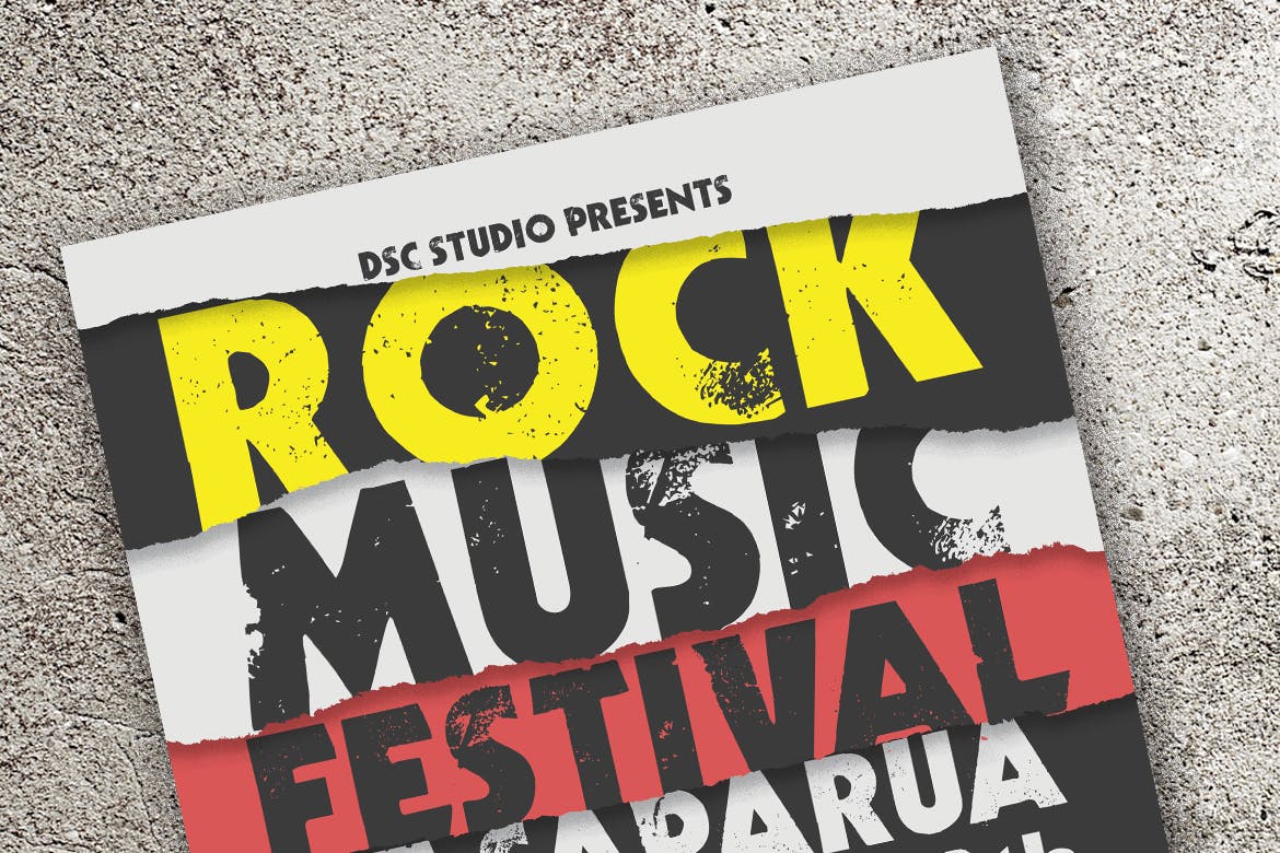 دانلود بروشور جشنواره موسیقی راک Rock Music Festival Flyer