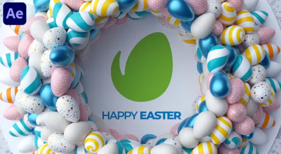 پروژه افترافکت لوگوی روز عید پاک Easter Day Logo After Effect