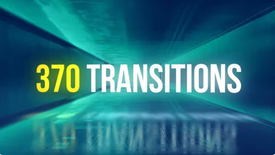 پروژه افترافکت مجموعه 370 ترانزیشن Trendy Transitions Starter Pack