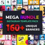 دانلود بسته مگا باندل 160 تایی اینستاگرام Instagram Mega Bundle Template Pack