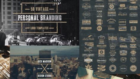 50 Vintage Personal Logo Branding