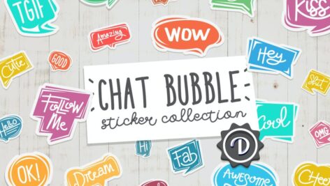 دانلود مجموعه برچسب حباب چت Chat Bubble Sticker Collection