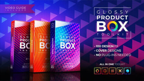 پروژه افترافکت عناصر طراحی انواع اشکال Glossy Product Showcase Package