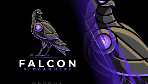 لوگوی عقاب رباتی Robot Falcon Eagle