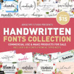 دانلود مجموعه فونت های دست نویس Handwritten Fonts Collection