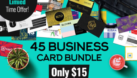دانلود مجموعه ۴۵ کارت ویزیت مدرن ۴۵Business Card Bundle