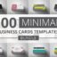 دانلود مجموعه 100 کارت ویزیت مینیمال Minimal Business Cards Bundle