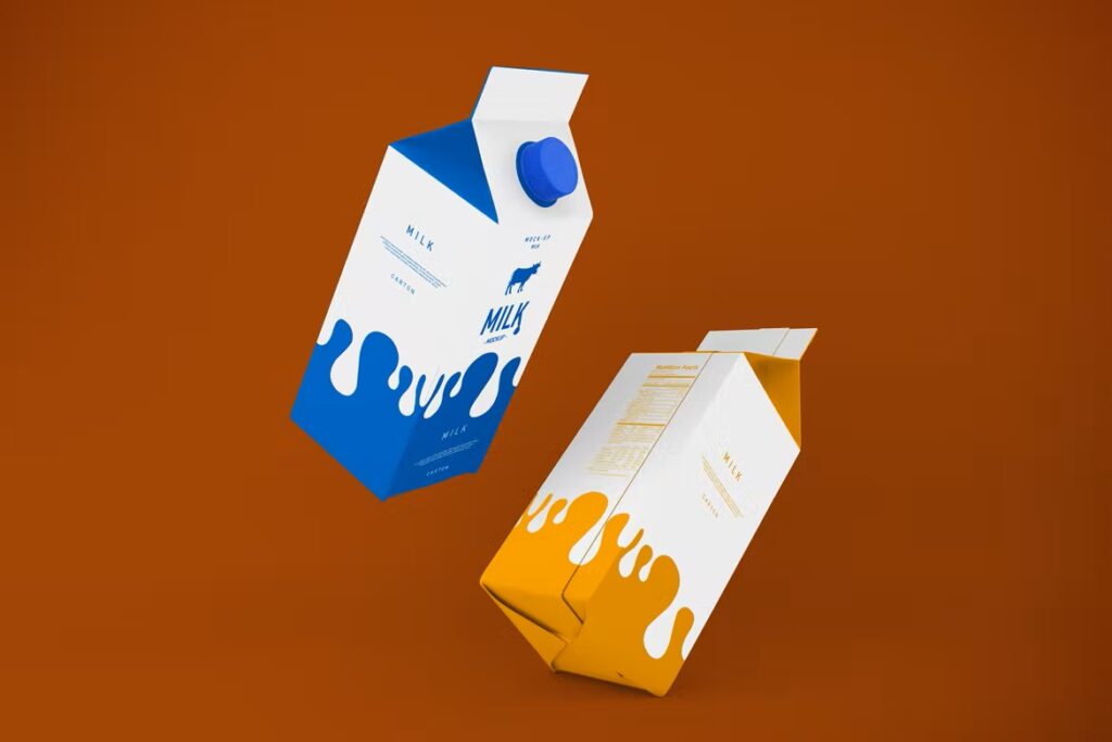 موکاپ جعبه شیر
