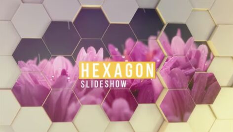 پروژه افترافکت اسلایدشو شش ضلعی Hexagon Slideshow