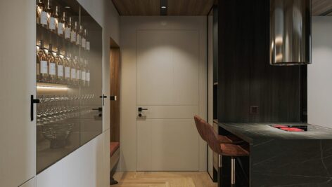 دانلود رایگان نمای سه بعدی نمای داخلی اتاق نشیمن و آشپزخانه 2022