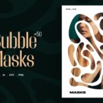 دانلود 50 ماسک وکتور حبابی انتزاعی Bubble Masks