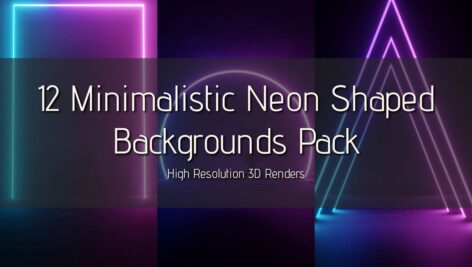 مجموعه ۱۲ پس‌زمینه نئون براق Minimal Neon Glow Backgrounds