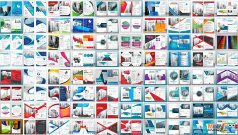 دانلود ۱۰۰ وکتور بروشور و تراکت تجاری  Business Brochures And Flyers