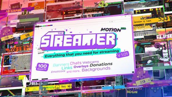 مجموعه استیمر آماده لایو افترافکت برای وب و یوتیوب The Streamer | Everything for Web Twitch Youtube Live