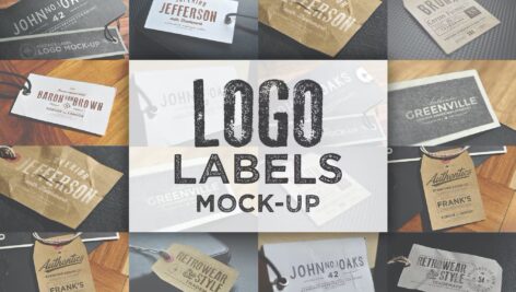 موکاپ برچسب‌های لوگو Logo Labels Mockups