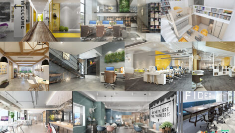 دانلود مجموعه مدلهای سه بعدی نمای داخلی اداری ۳D Interior Office Scenes