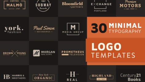 دانلود ۳۰ لوگوی تایپوگرافی مینیمال  ۳۰Minimal Typography Logo Templates