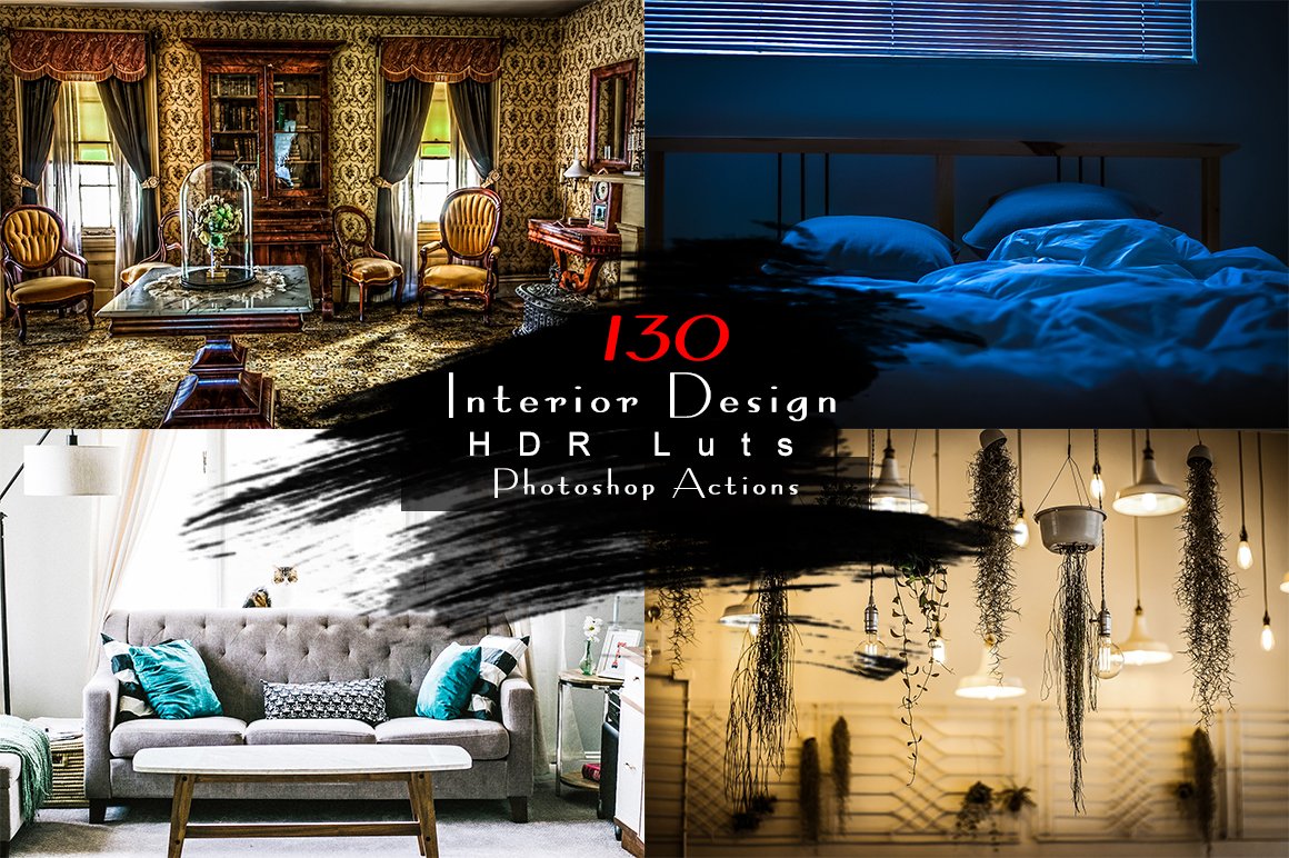 دانلود 130 اکشن فتوشاپ مناشب طراحی داخلی 130Interior Design Action