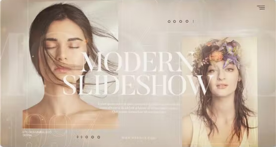 پروژه افترافکت نمایش اسلایدشو مدرن Modern Slideshow