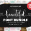 دانلود مجموعه فونت جدید Beautiful Font Bundle