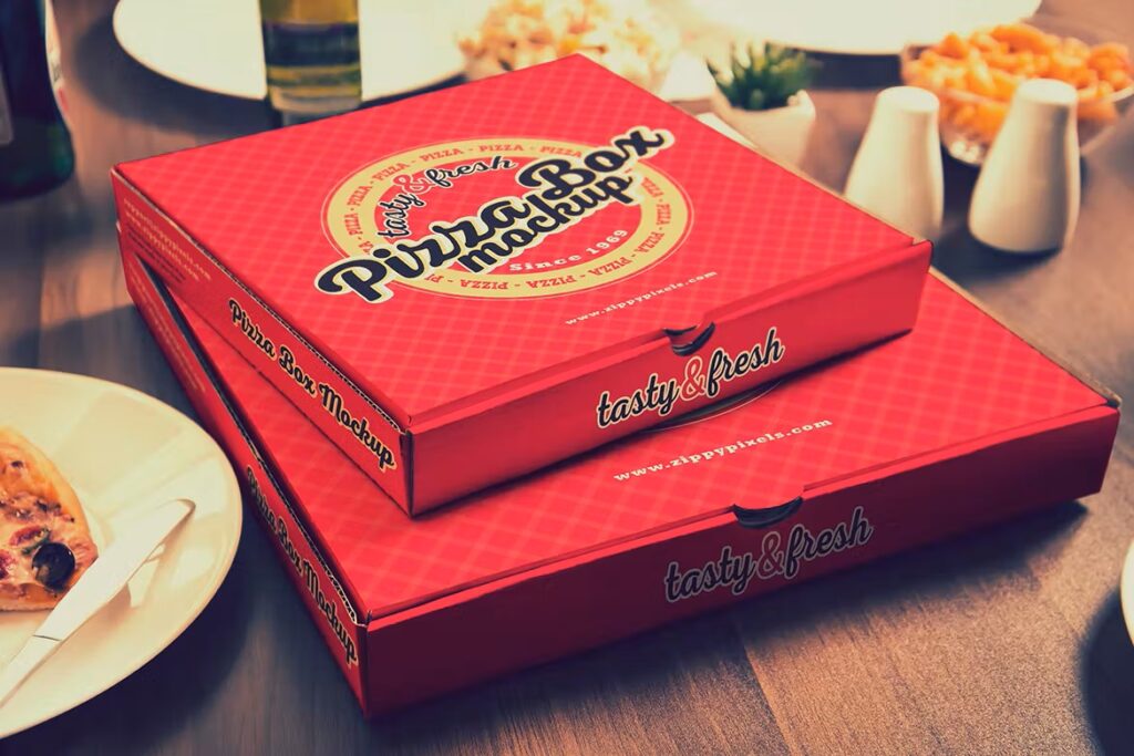 موکاپ های جعبه پیتزا Pizza Box Mockups
