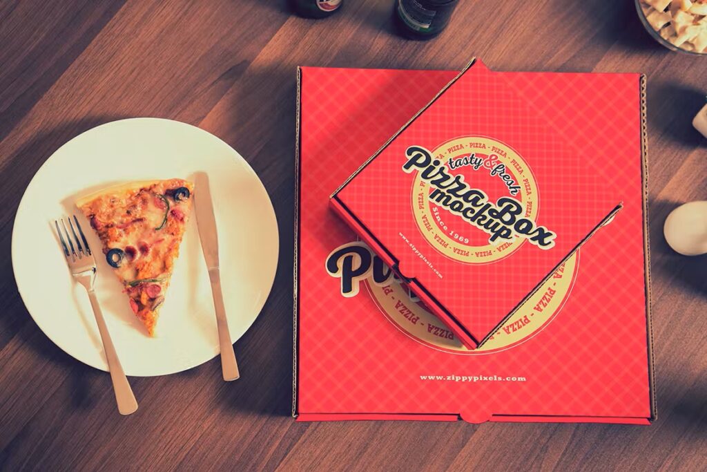 موکاپ های جعبه پیتزا Pizza Box Mockups