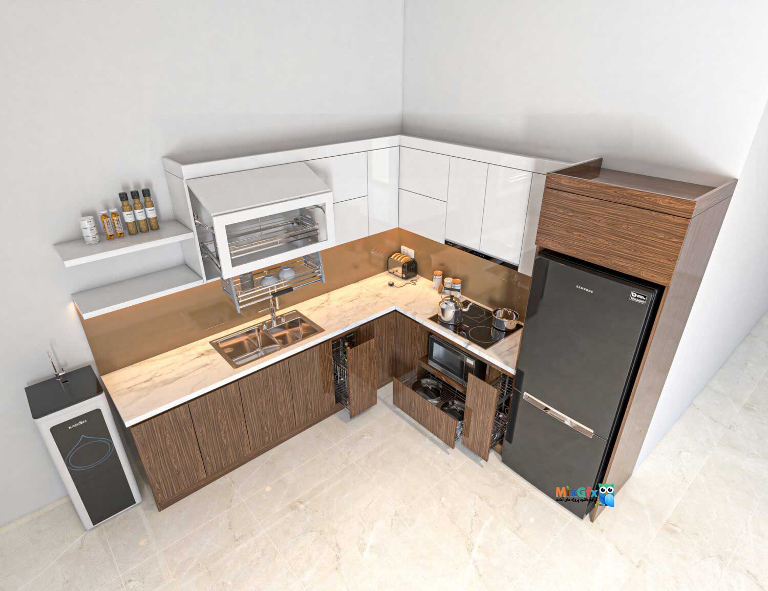 دانلود مدل آشپزخانه اسکچاپ Sketchup Kitchen Model