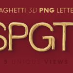 حروف سه بعدی اسپاگتی