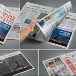 موکاپ های روزنامه سایز A3 Tabloid Size Newspaper