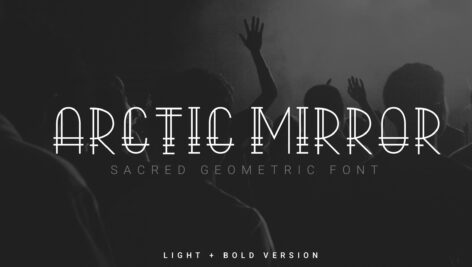 دانلود فونت تایپوگرافی آینه قطبی Arctic Mirror - Sacred Font