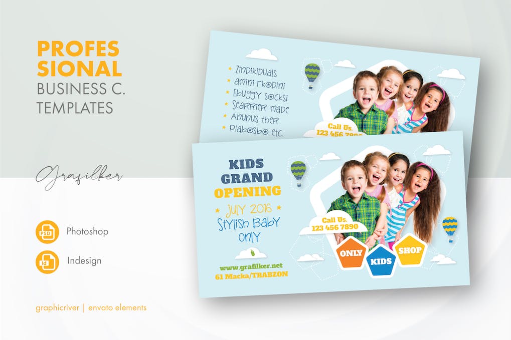 دانلود کارت ویزیت مهد کودک Kids Store Business Card