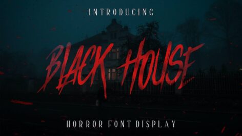 دانلود فونت ترسناک خانه سیاه Black House - Horror Font